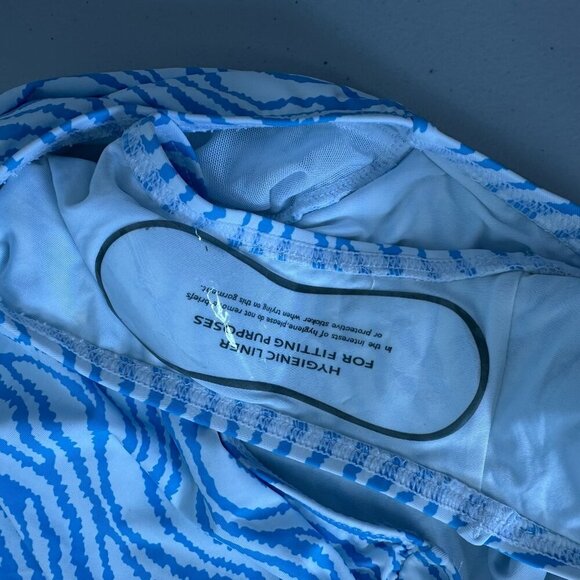 J McLaughlin Koa One Piece Swimsuit Size 6 Radio Waves Blue White NWOT - Picture 5 of 11